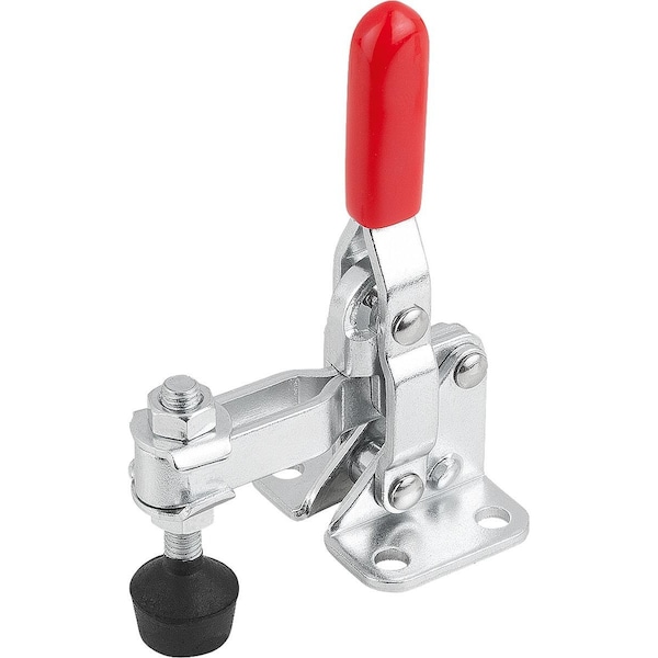 Toggle Clamp Vertical Std, Horizontal Foot F2=1000, Adjustable Clamping Spind M05X37, Steel Electro